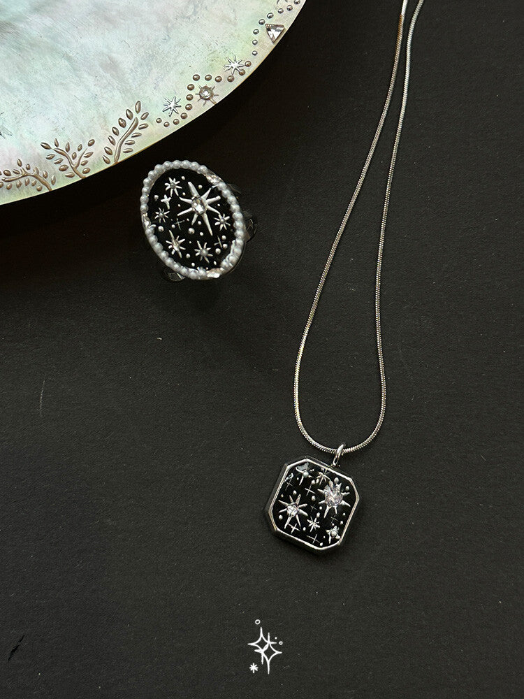 Starlight Geometry Necklace,Lumivault.