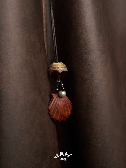 Saturn Shell Long Beaded Necklace