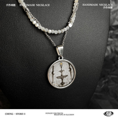 Handmade Painting Elements Double Layered Necklace