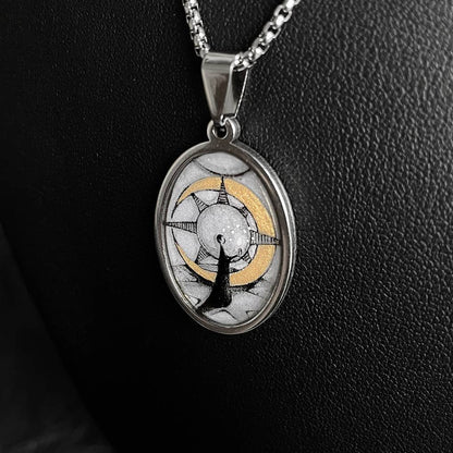 Handmade Painting Elements Necklace