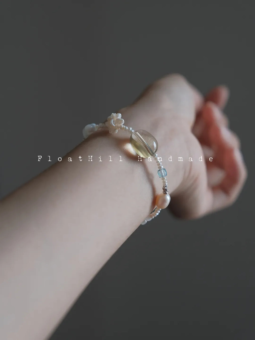 Sweet Dreams" Topaz, Citrine & Freshwater Pearl Bracelet FH1205TM