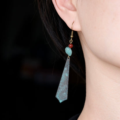 Handmade Mark Patina Earrings