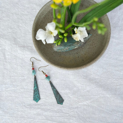 Handmade Mark Patina Earrings