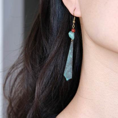 Handmade Mark Patina Earrings