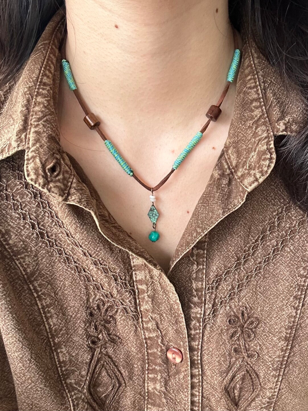Ethnic Patina Necklace,Lumivault.