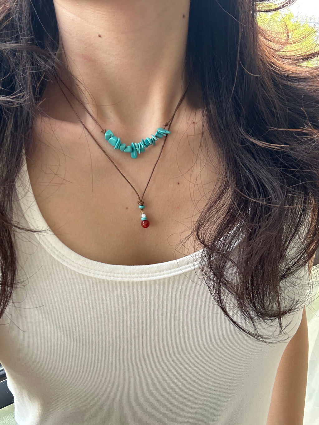 Stone Rhyme Double-layer Necklace,Lumivault.