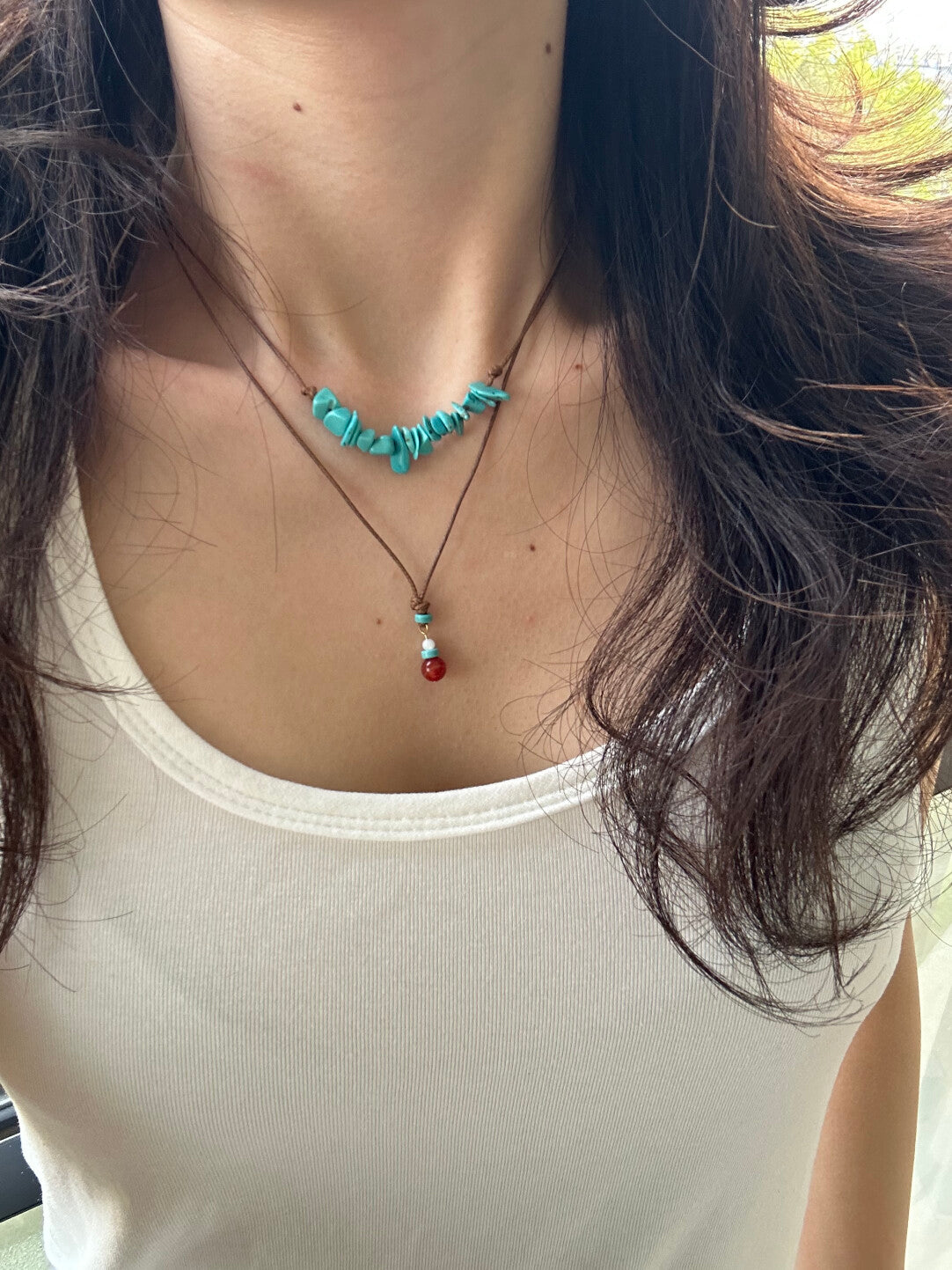 Stone Rhyme Double-layer Necklace,Lumivault.