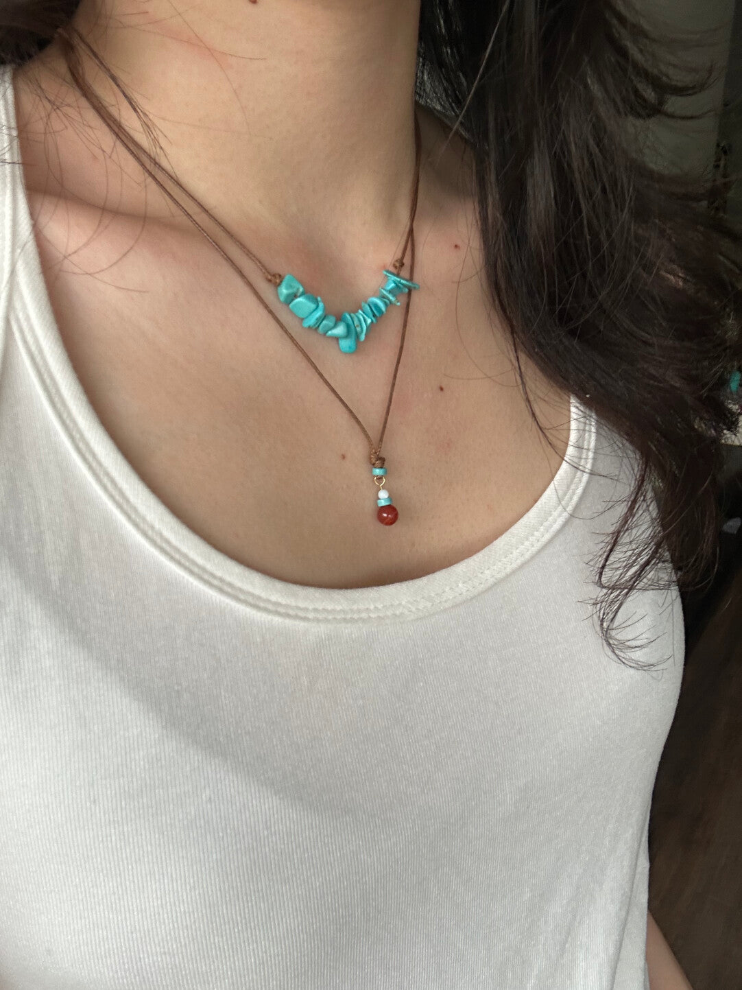 Stone Rhyme Double-layer Necklace,Lumivault.