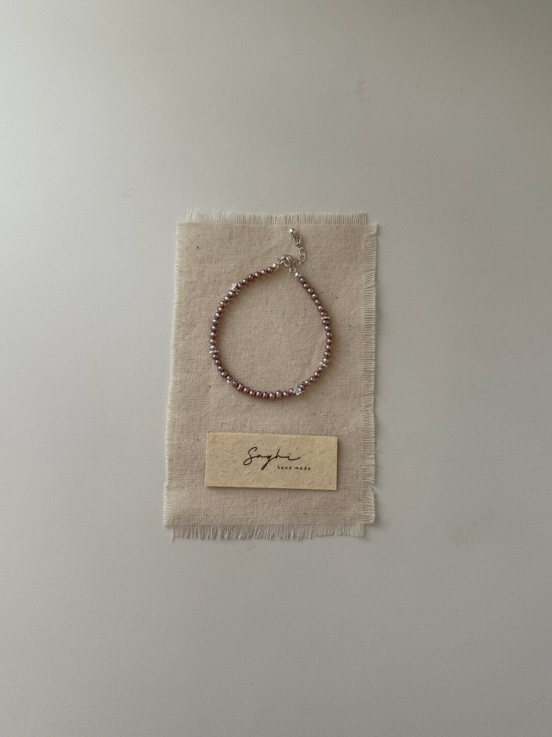 Dainty Purple Pearl Bracelet,Lumivault.