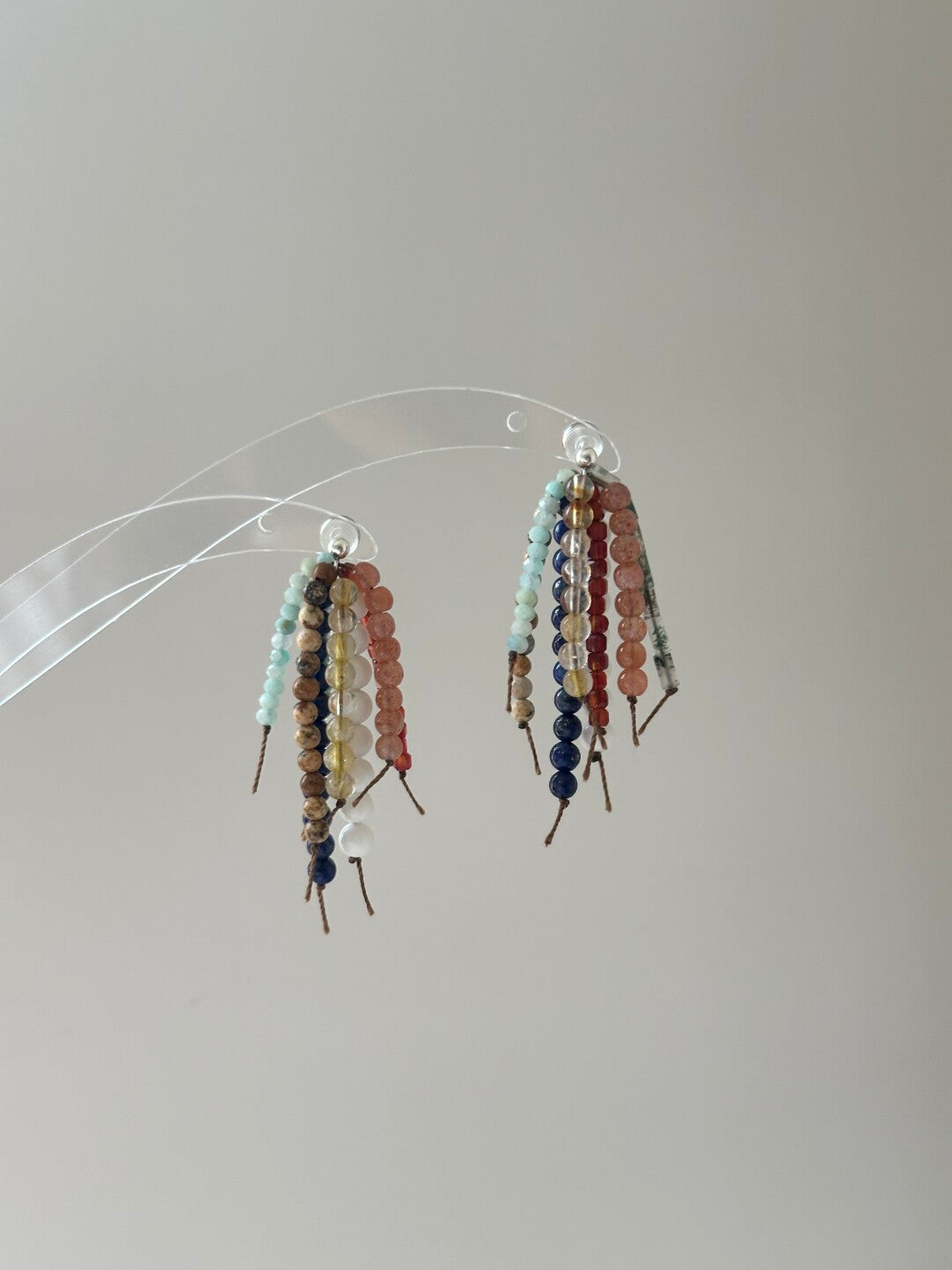 Handcrafted Natural Stone Tassel Drop Earrings,Studs,Lumivault.