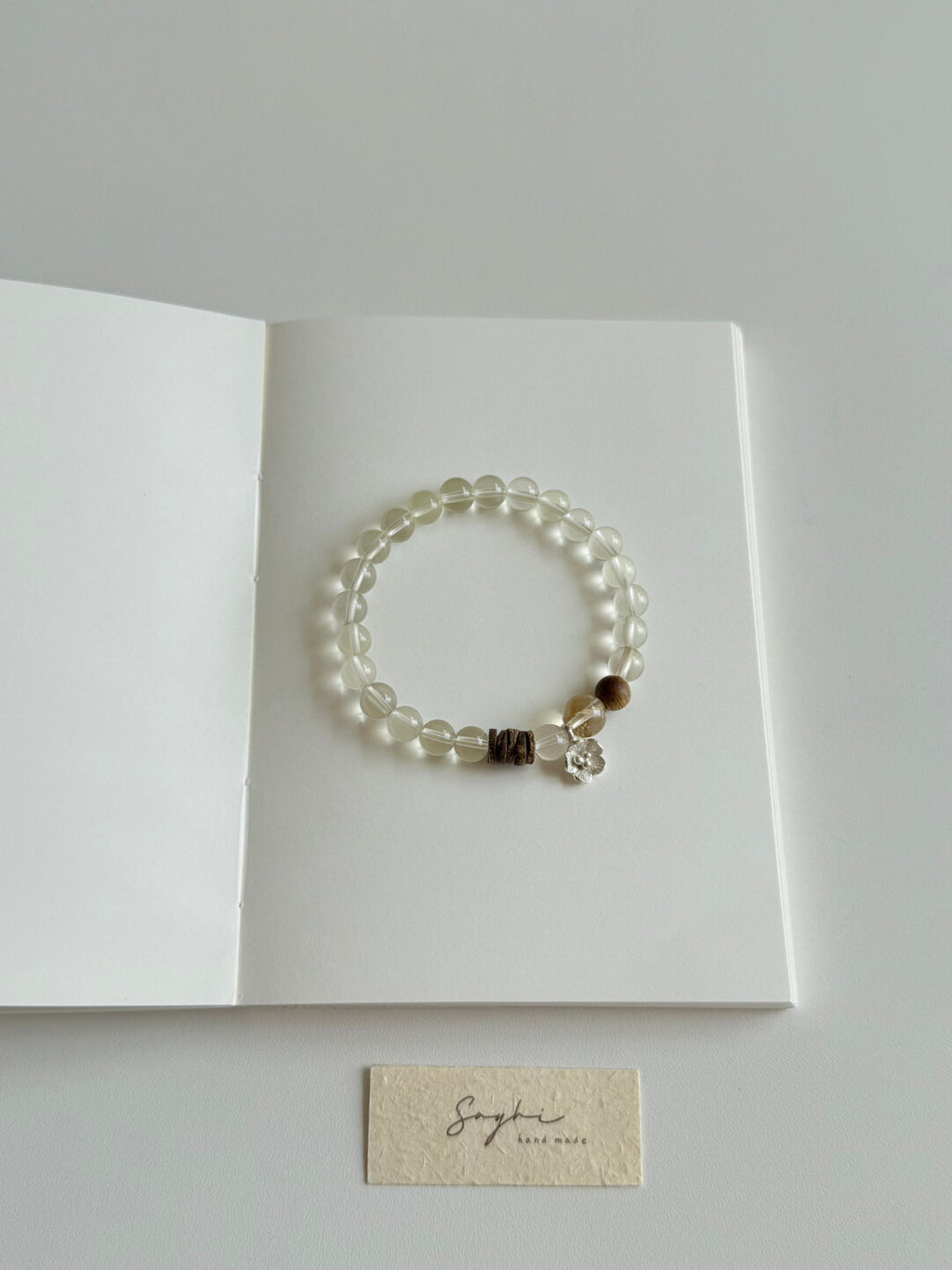Sunny Citrine Natural Stone Silver Flower Bracelet - Lumivault