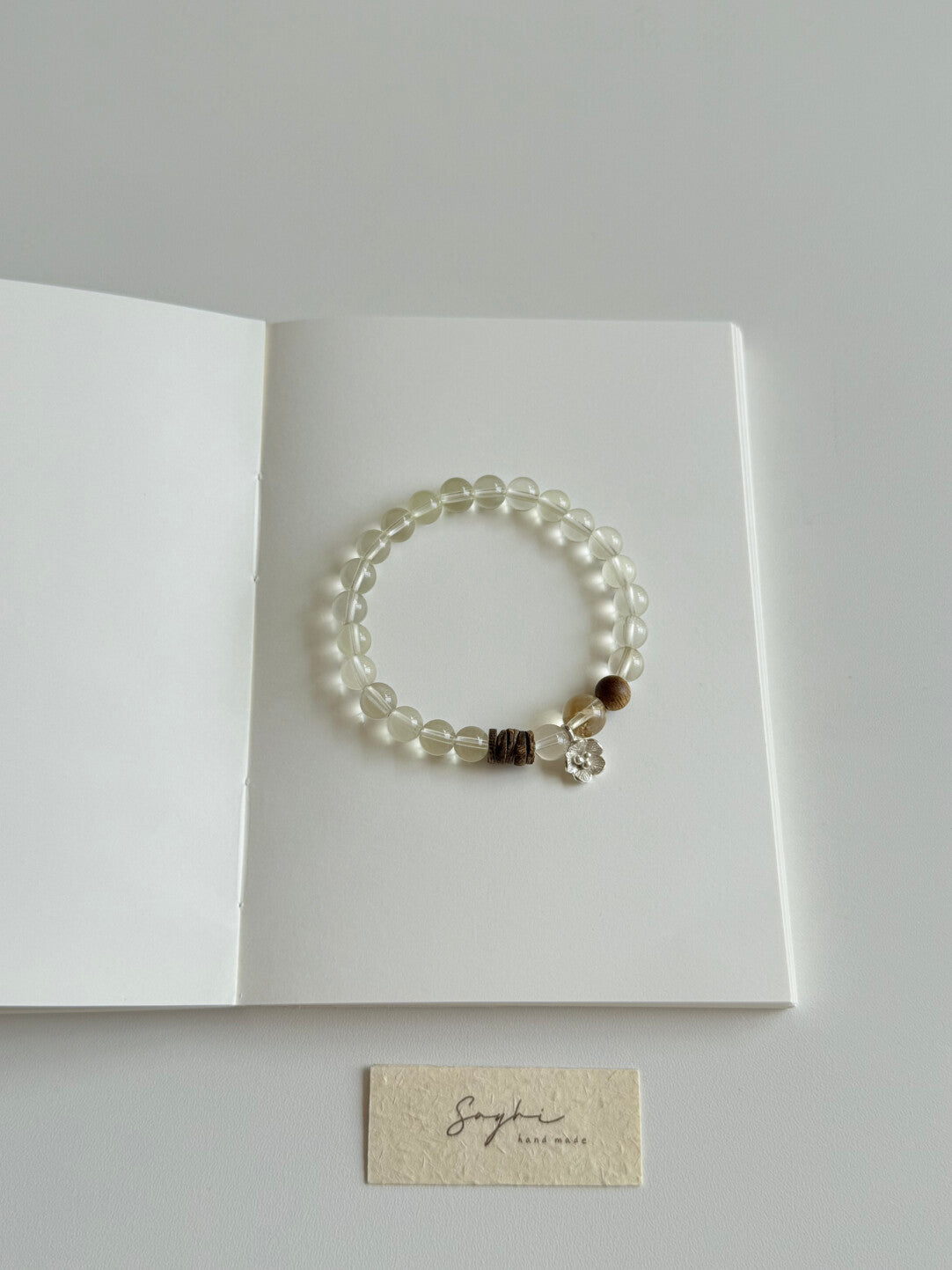 Sunny Citrine Natural Stone Silver Flower Bracelet - Lumivault