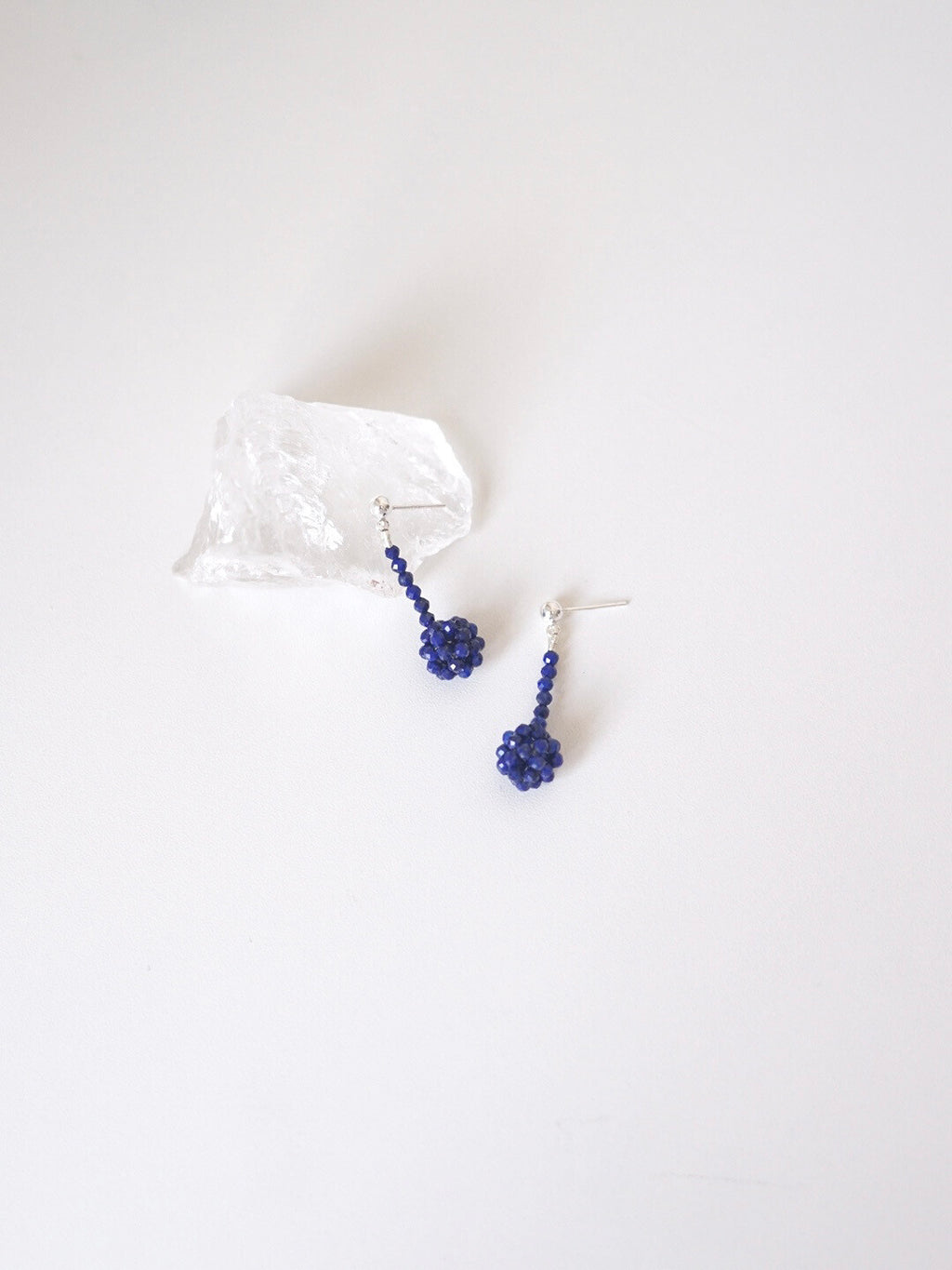 Handcrafted Lapis Lazuli Beaded Drop Earrings - Lumivault