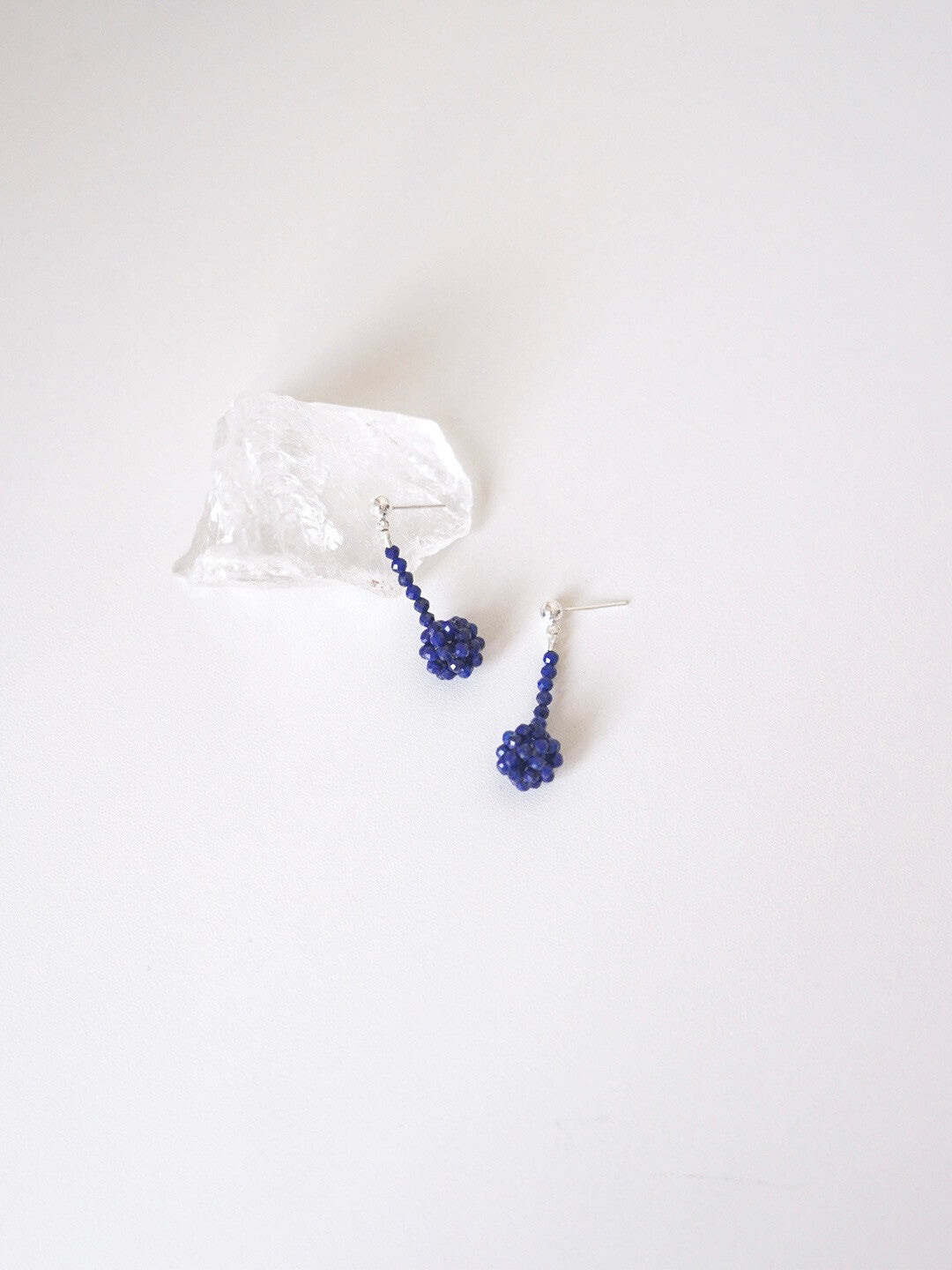 Handcrafted Lapis Lazuli Beaded Drop Earrings - Lumivault