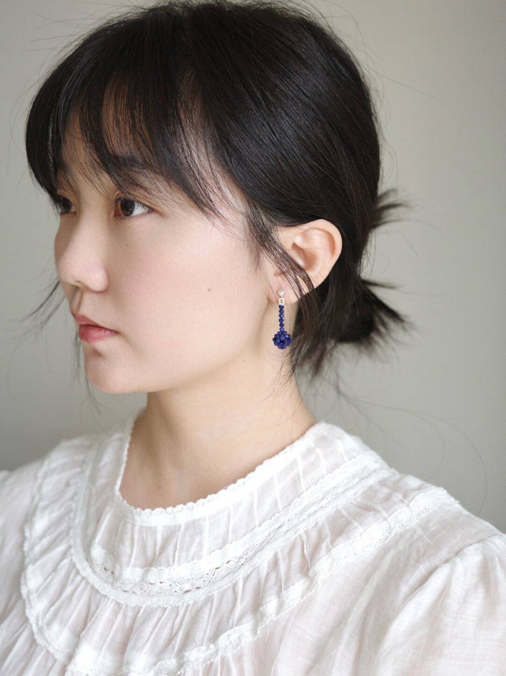 Handcrafted Lapis Lazuli Beaded Drop Earrings - Lumivault