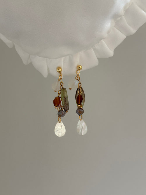 Boho Chic Czech Glass Earrings,Lumivault.