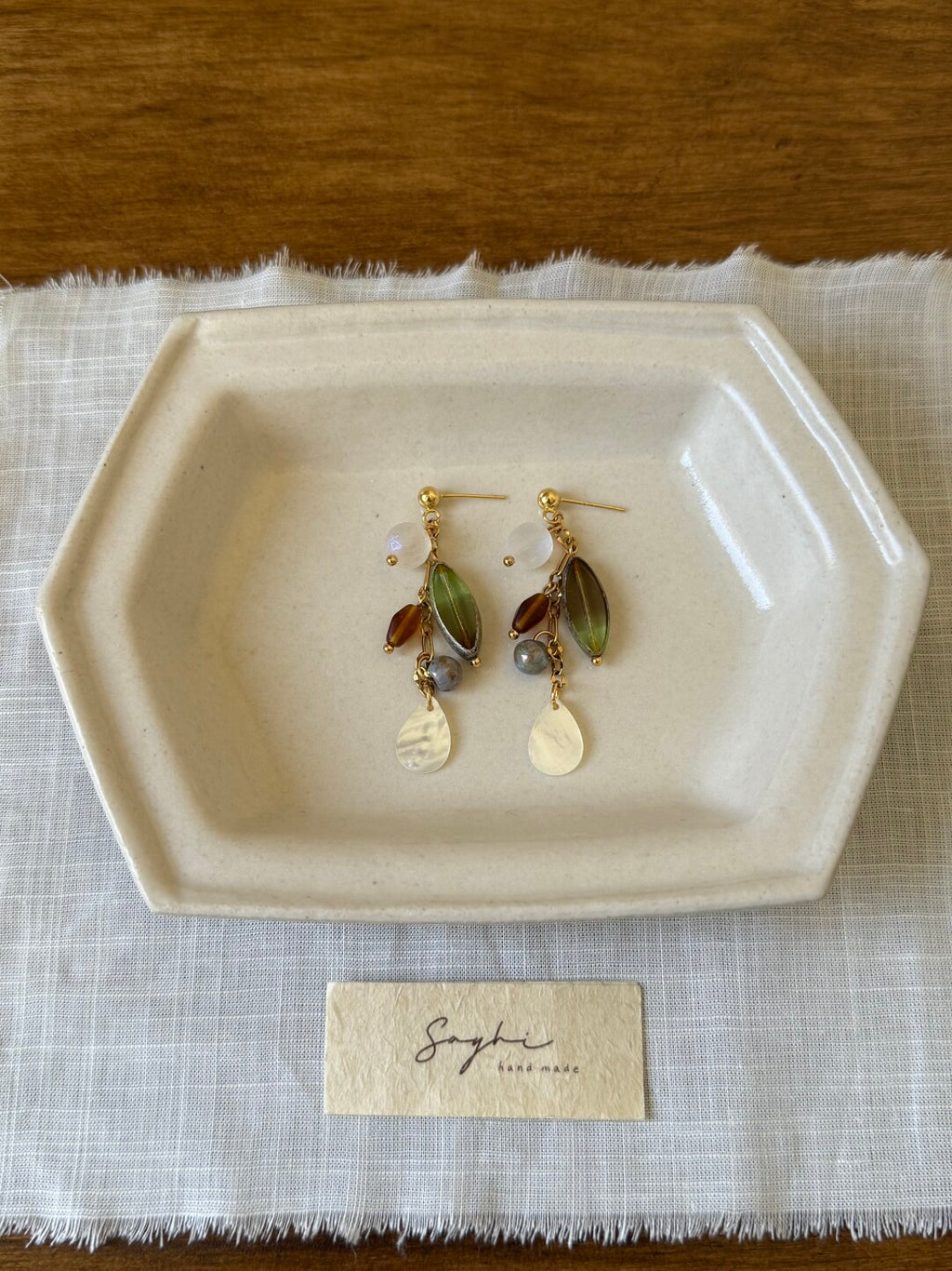 Boho Chic Czech Glass Earrings,Studs,Lumivault.