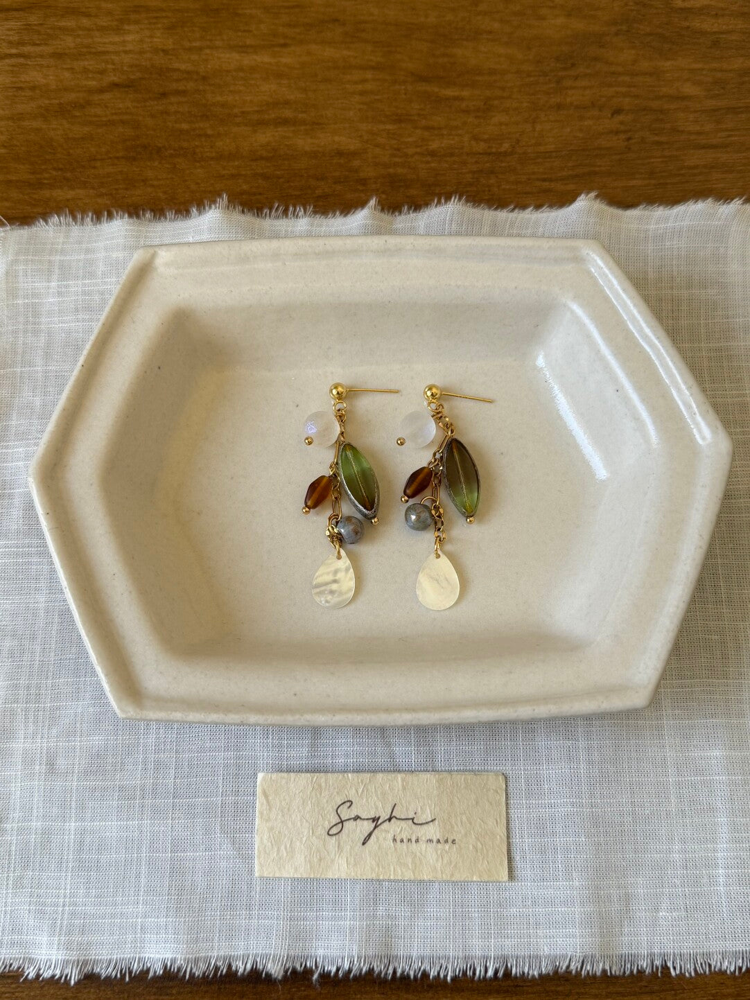 Boho Chic Czech Glass Earrings,Studs,Lumivault.