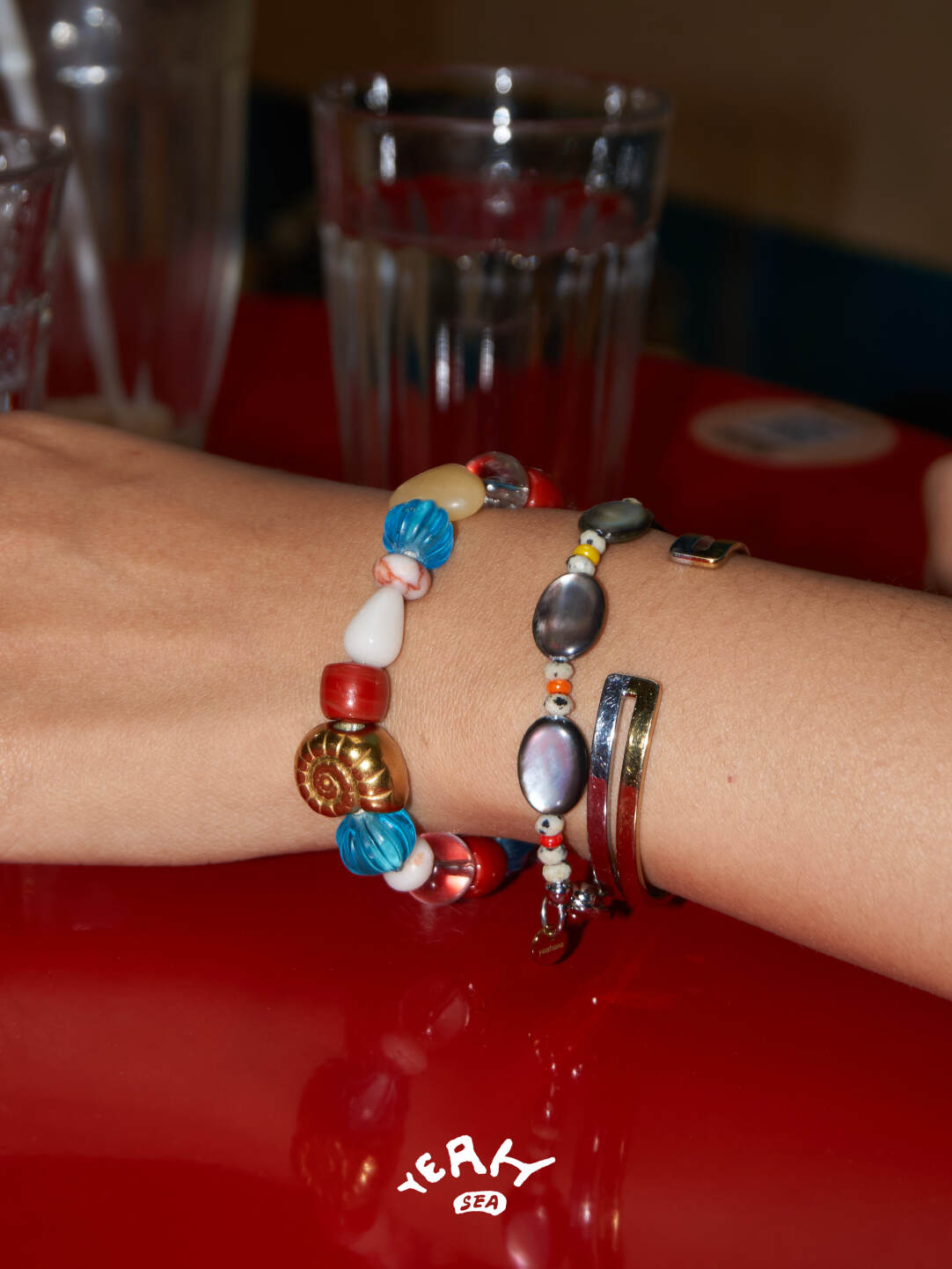 Ocean Beaded Bracelet,Lumivault.