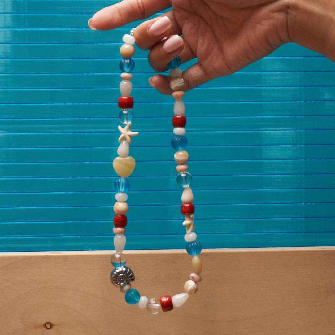 Ocean Beaded Bracelet,Necklace,Lumivault.
