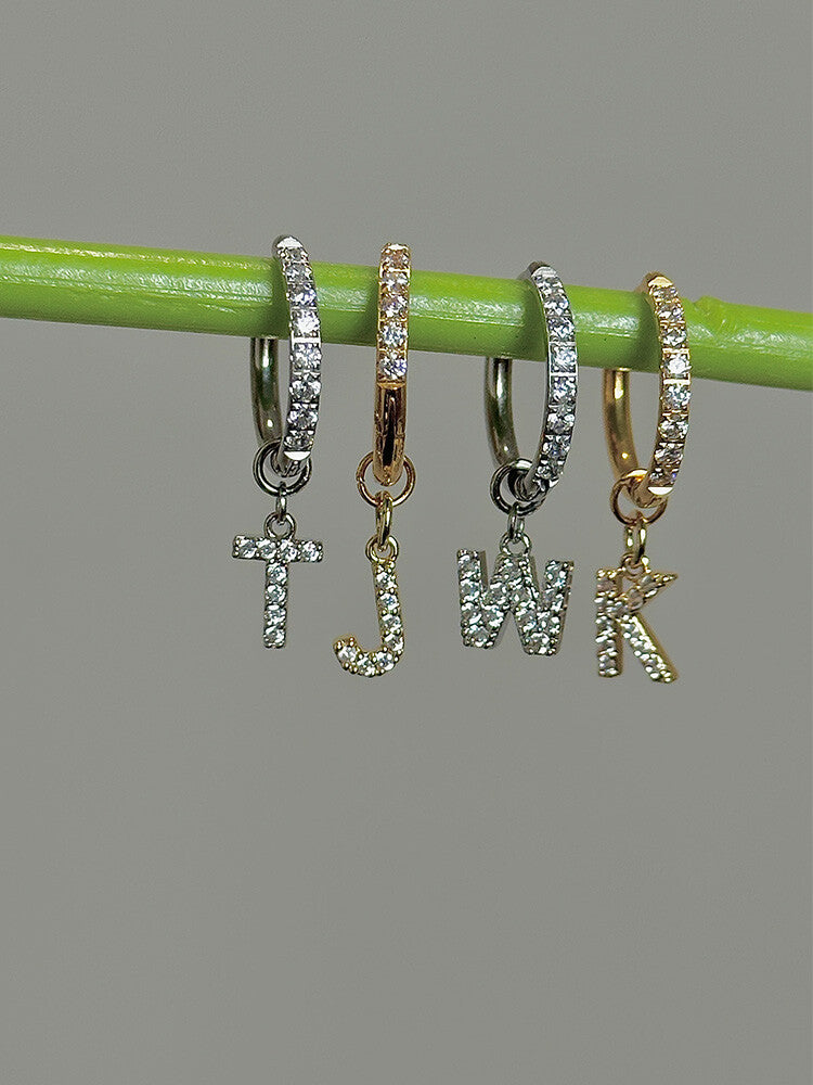 Letter Earrings,Lumivault.
