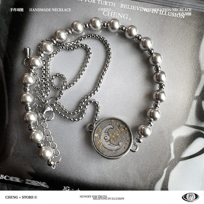 Handmade Ink Painting Elements Choker