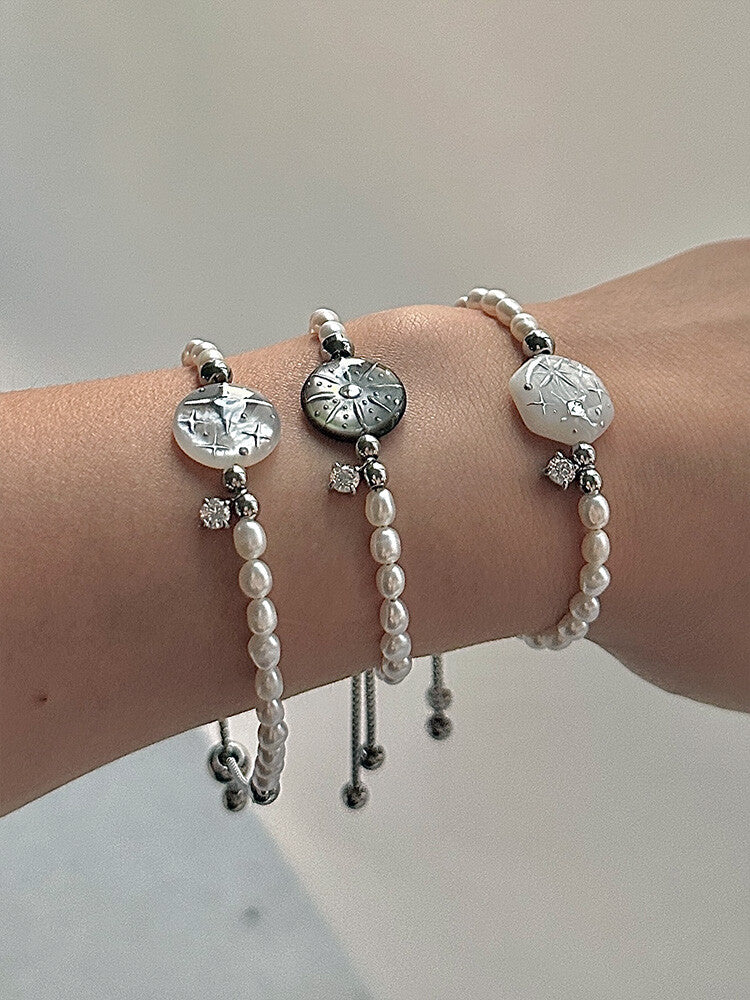 Handmade Pearl Star Bracelet,Lumivault.