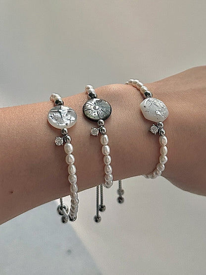 Handmade Pearl Star Bracelet