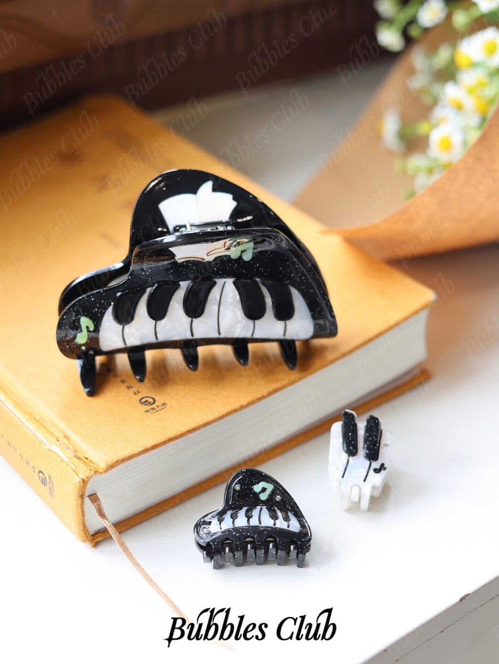 Serenade Piano Hair Clip,Lumivault.