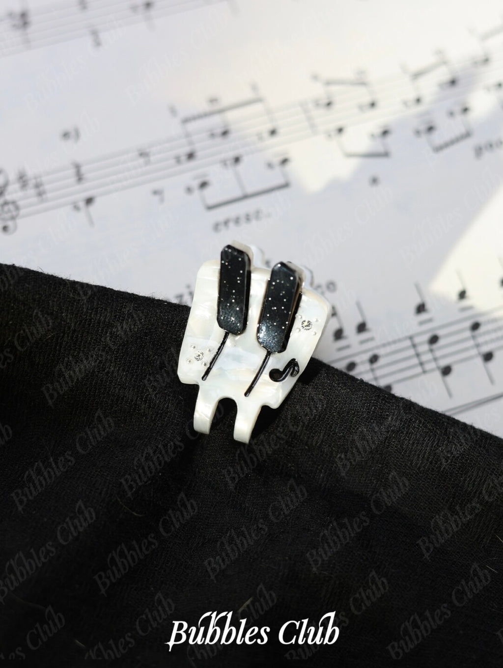 Serenade Piano Hair Clip,Key Hair Clip (Mini),Lumivault.