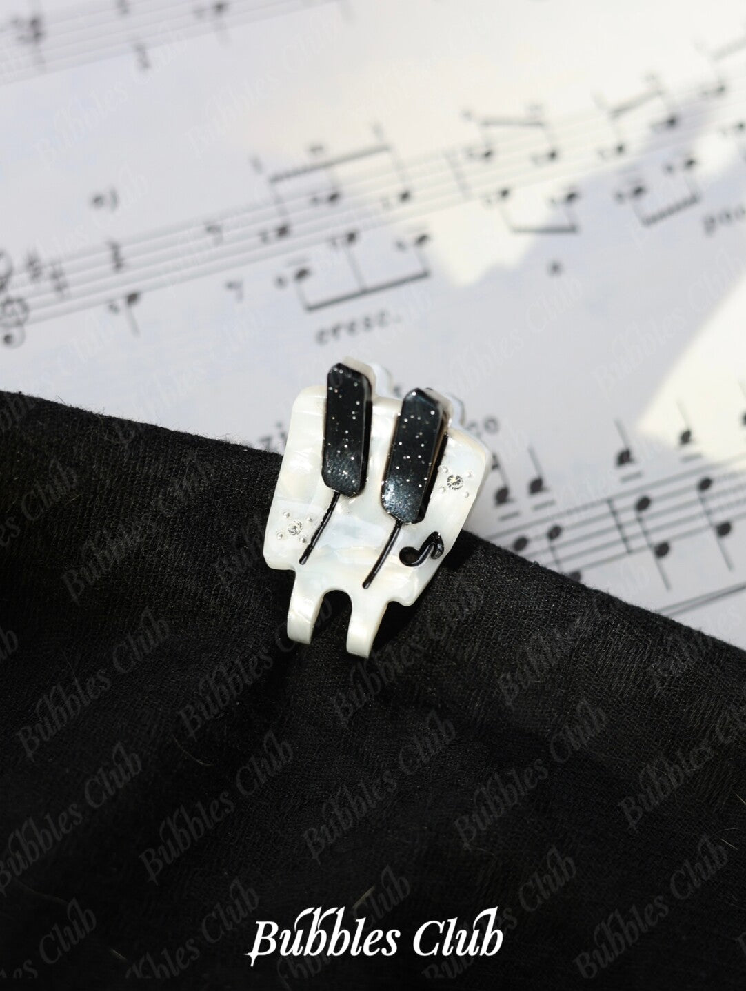 Serenade Piano Hair Clip,Key Hair Clip (Mini),Lumivault.