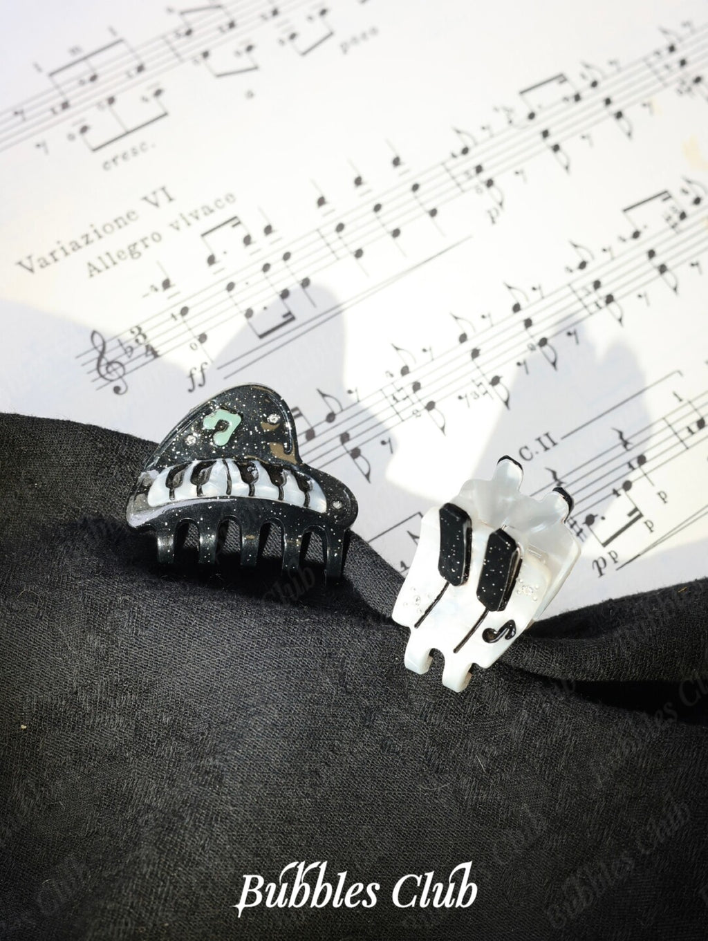 Serenade Piano Hair Clip,Piano x Keys Hair Clips (Mini),Lumivault.