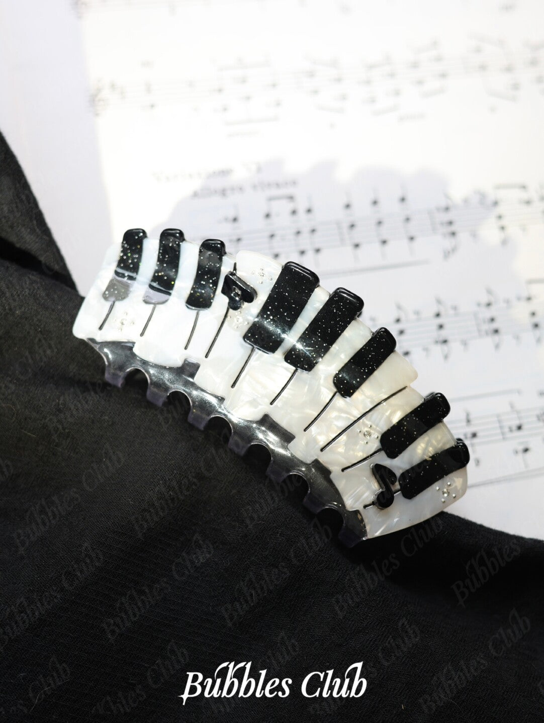 Serenade Piano Hair Clip,Key Hair Clip (Large),Lumivault.