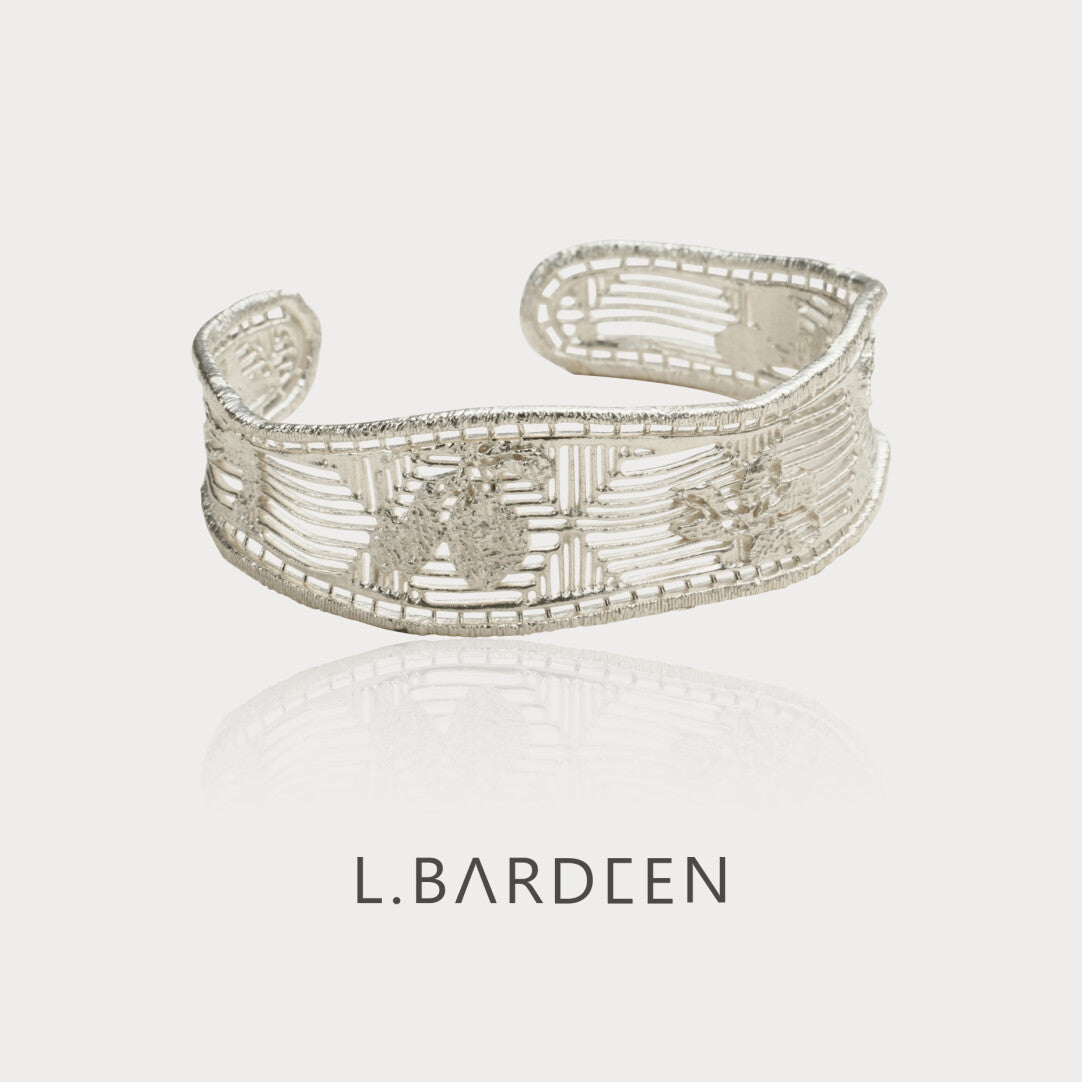 Gardenia Fiber Hollow Bracelet,Lumivault.