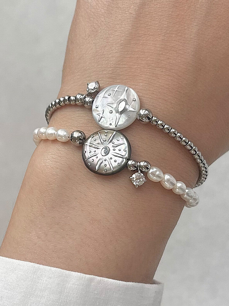 Handmade Pearl Star Bracelet,Lumivault.