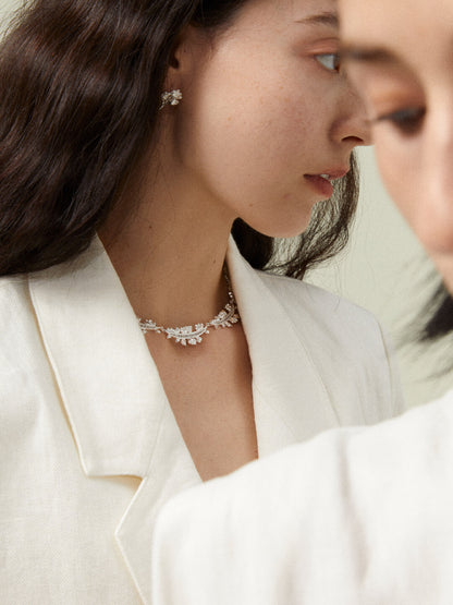 Mouhooland Wreath Silver Necklace