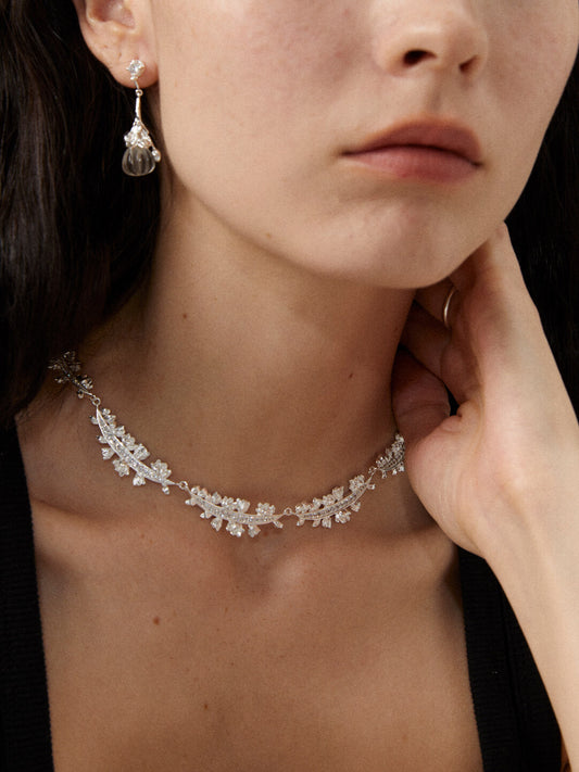 Mouhooland Wreath Silver Necklace