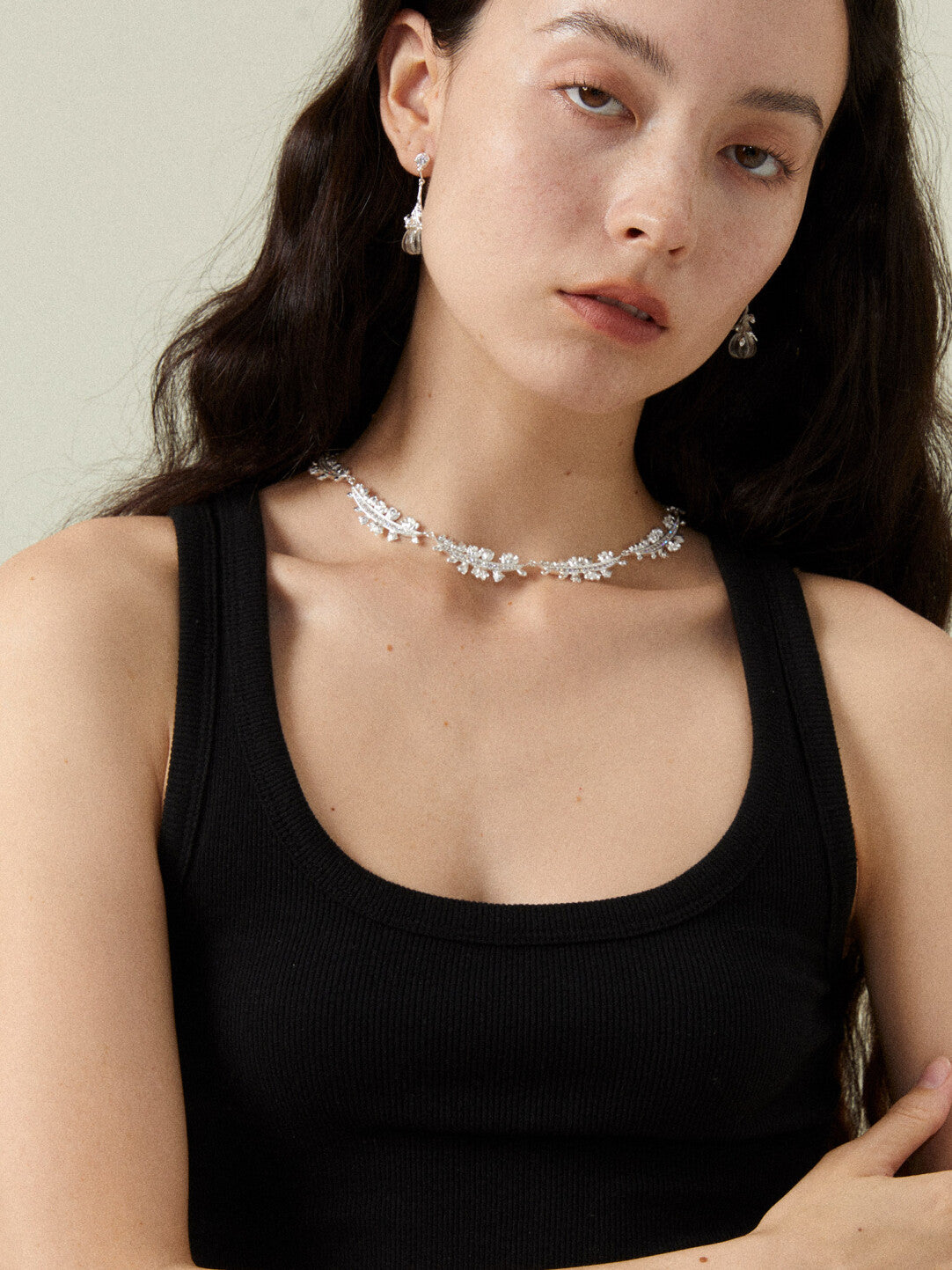 Mouhooland Wreath Silver Necklace