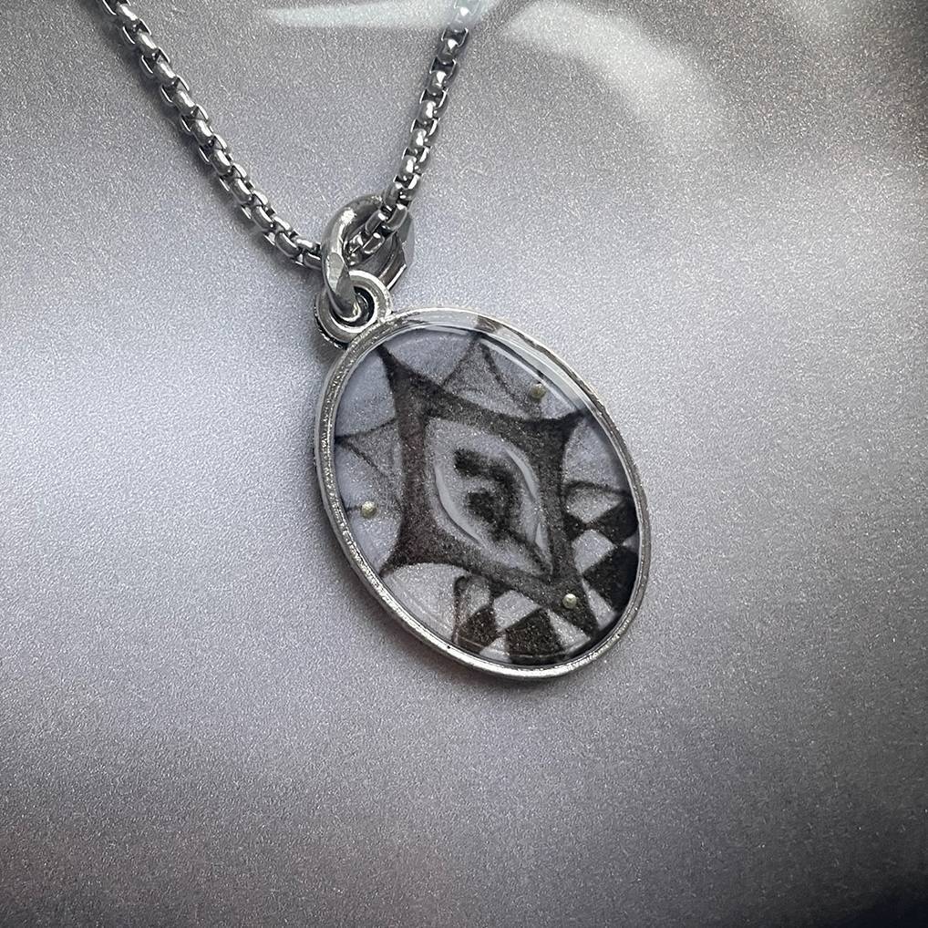 Handmade Painting Elements Necklace