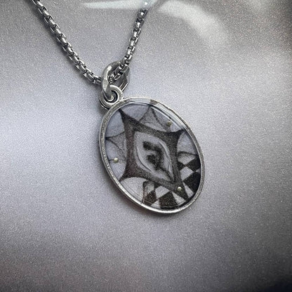 Handmade Painting Elements Necklace