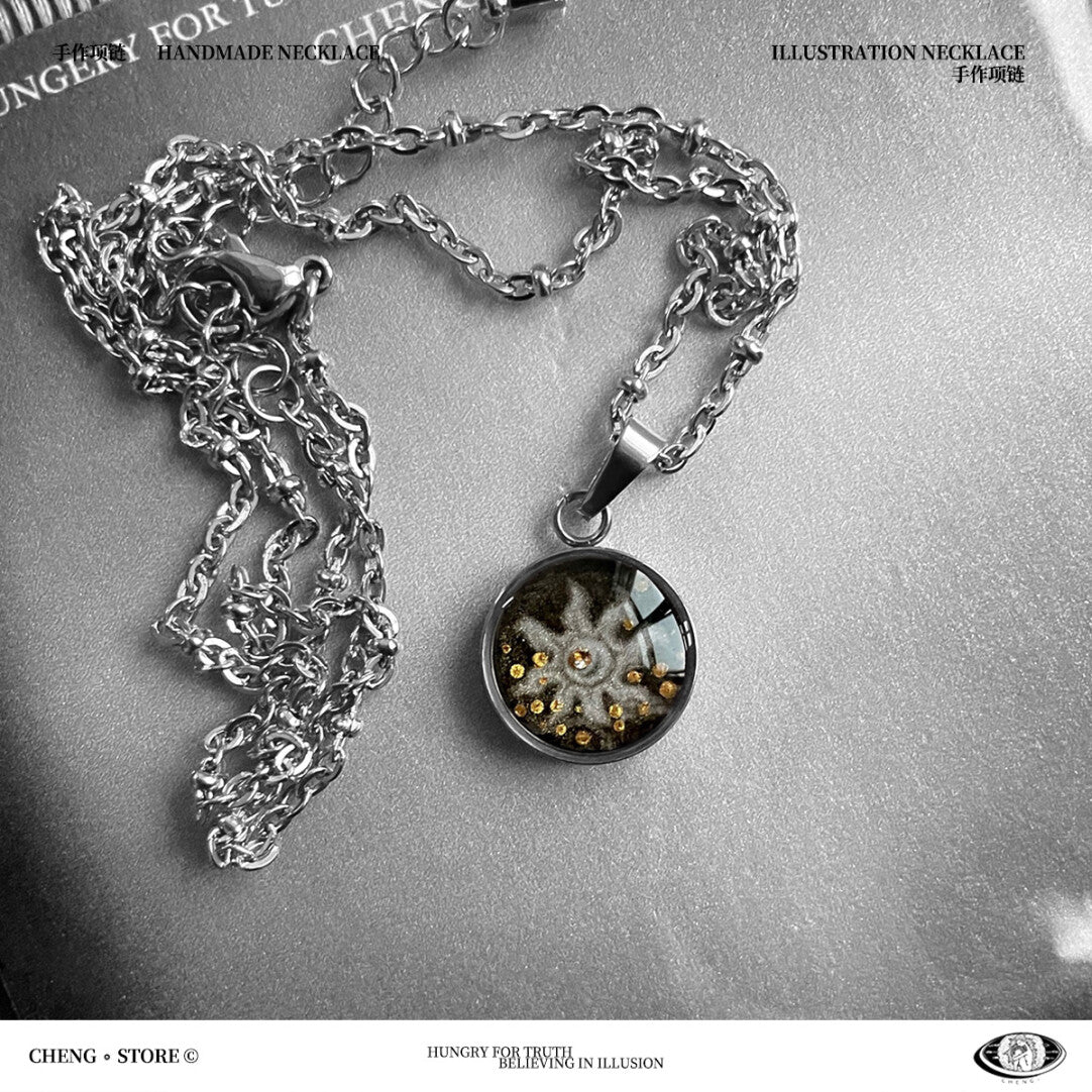 Handmade Moonlight Sunlight Necklace,Lumivault.