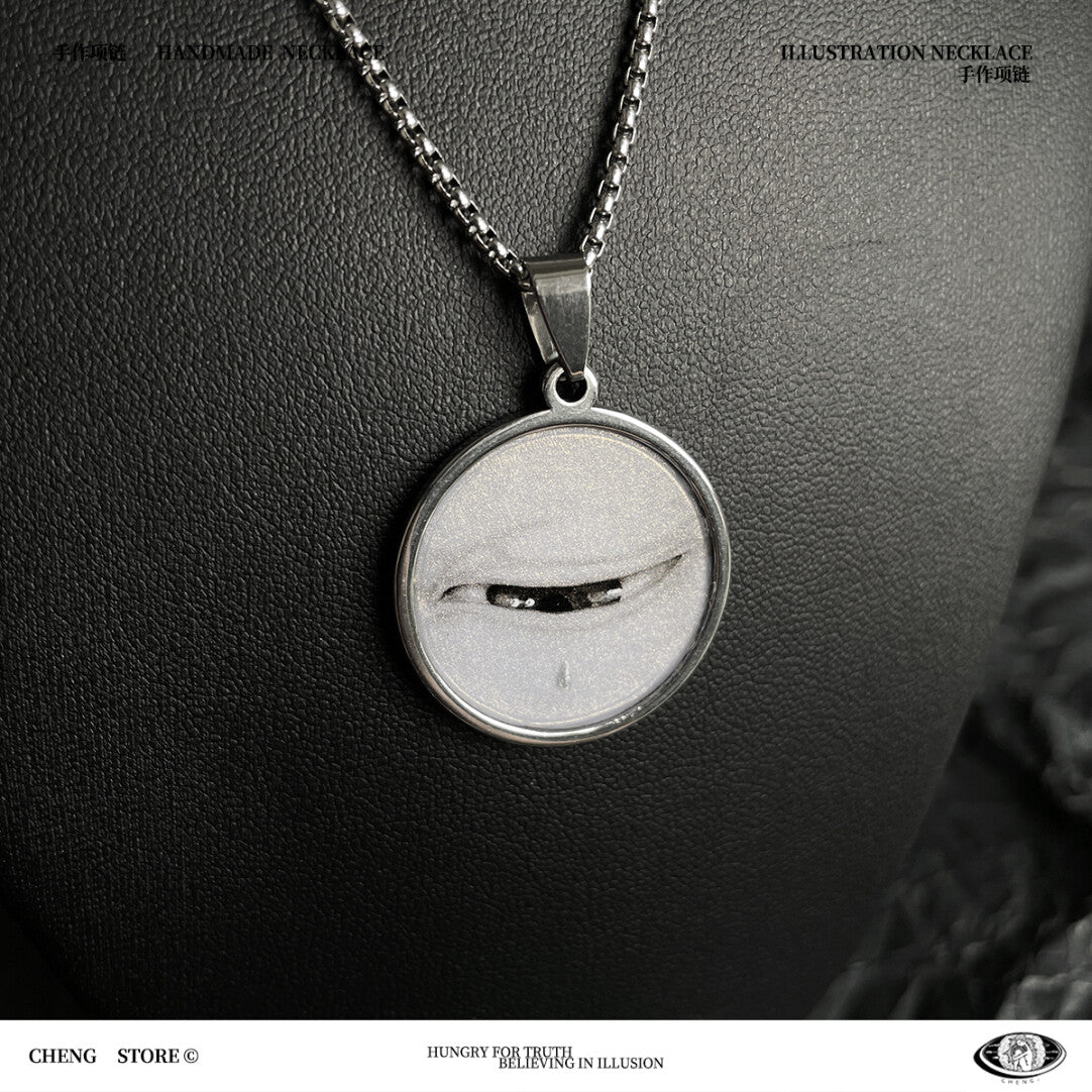 Handmade Painting Elements Round Necklace