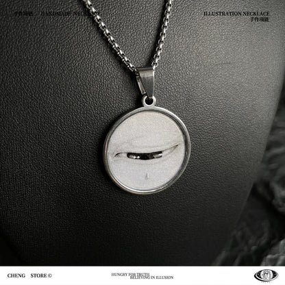 Handmade Painting Elements Round Necklace