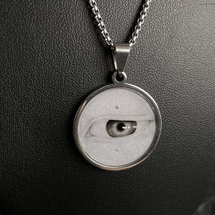 Handmade Painting Elements Round Necklace,Antithesis,Lumivault.