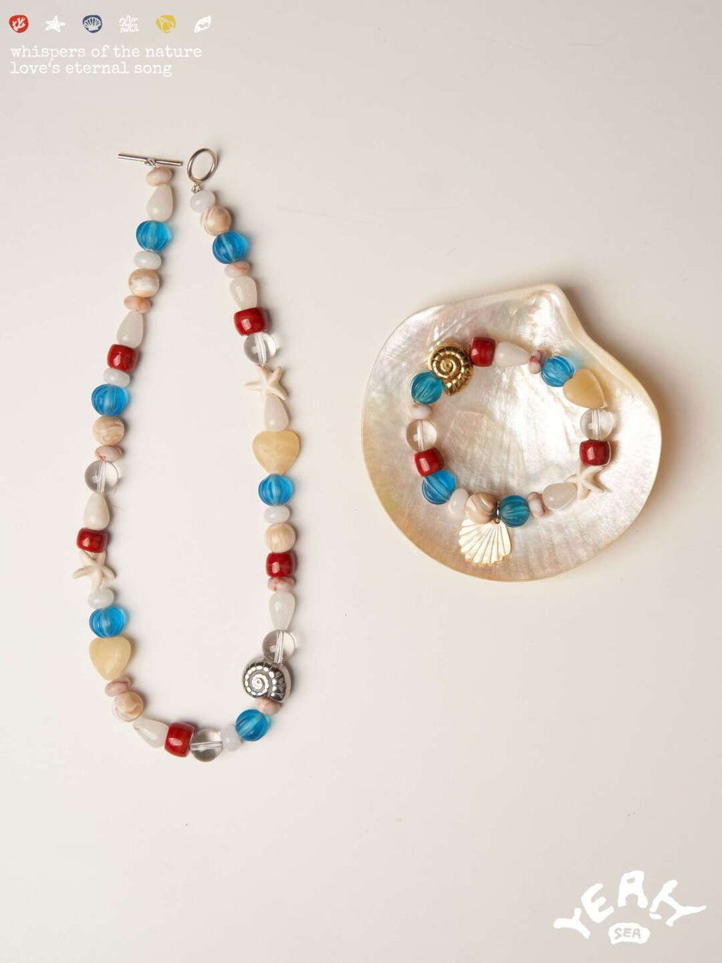 Ocean Beaded Bracelet,Lumivault.