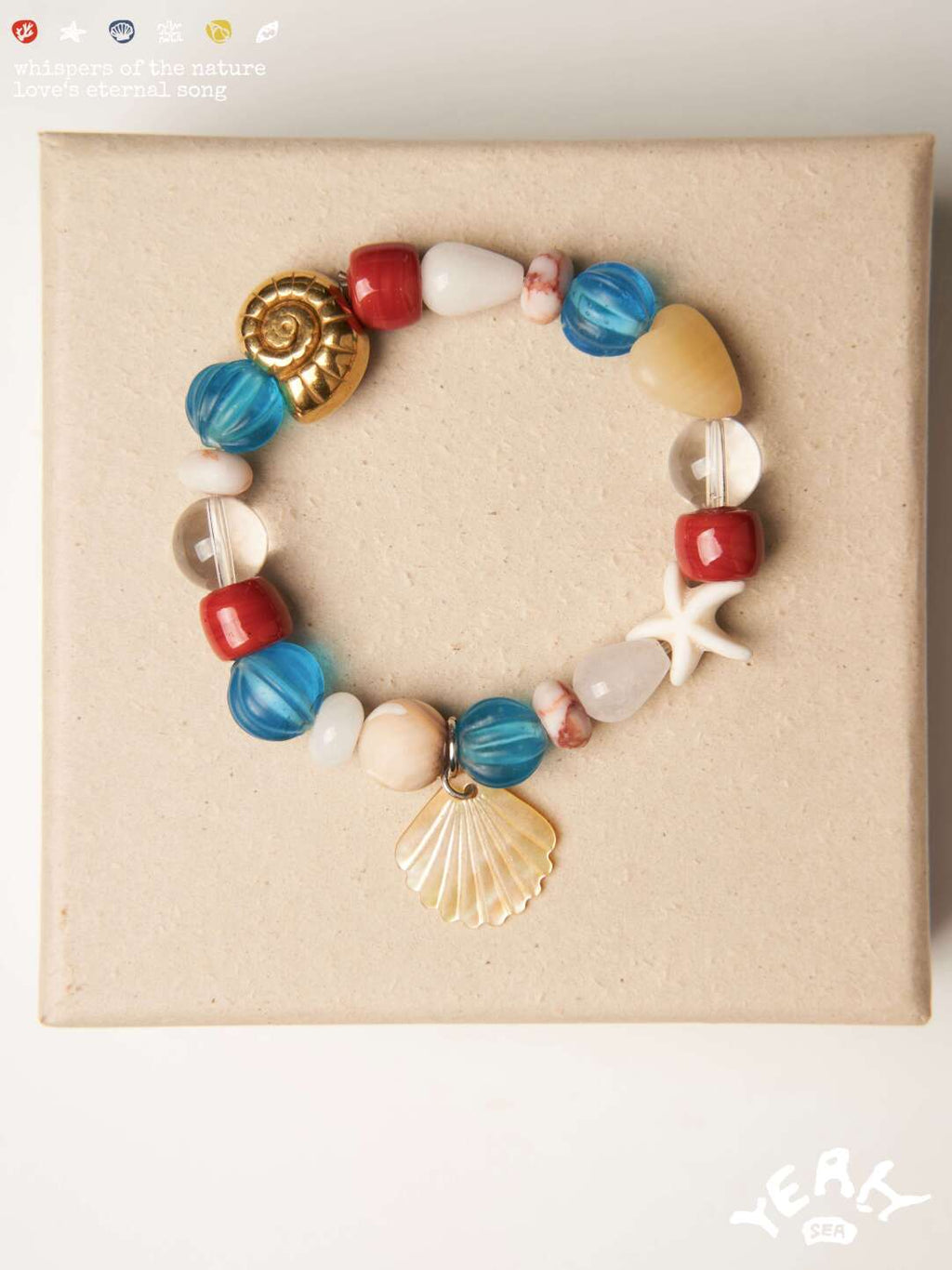 Ocean Beaded Bracelet,Lumivault.