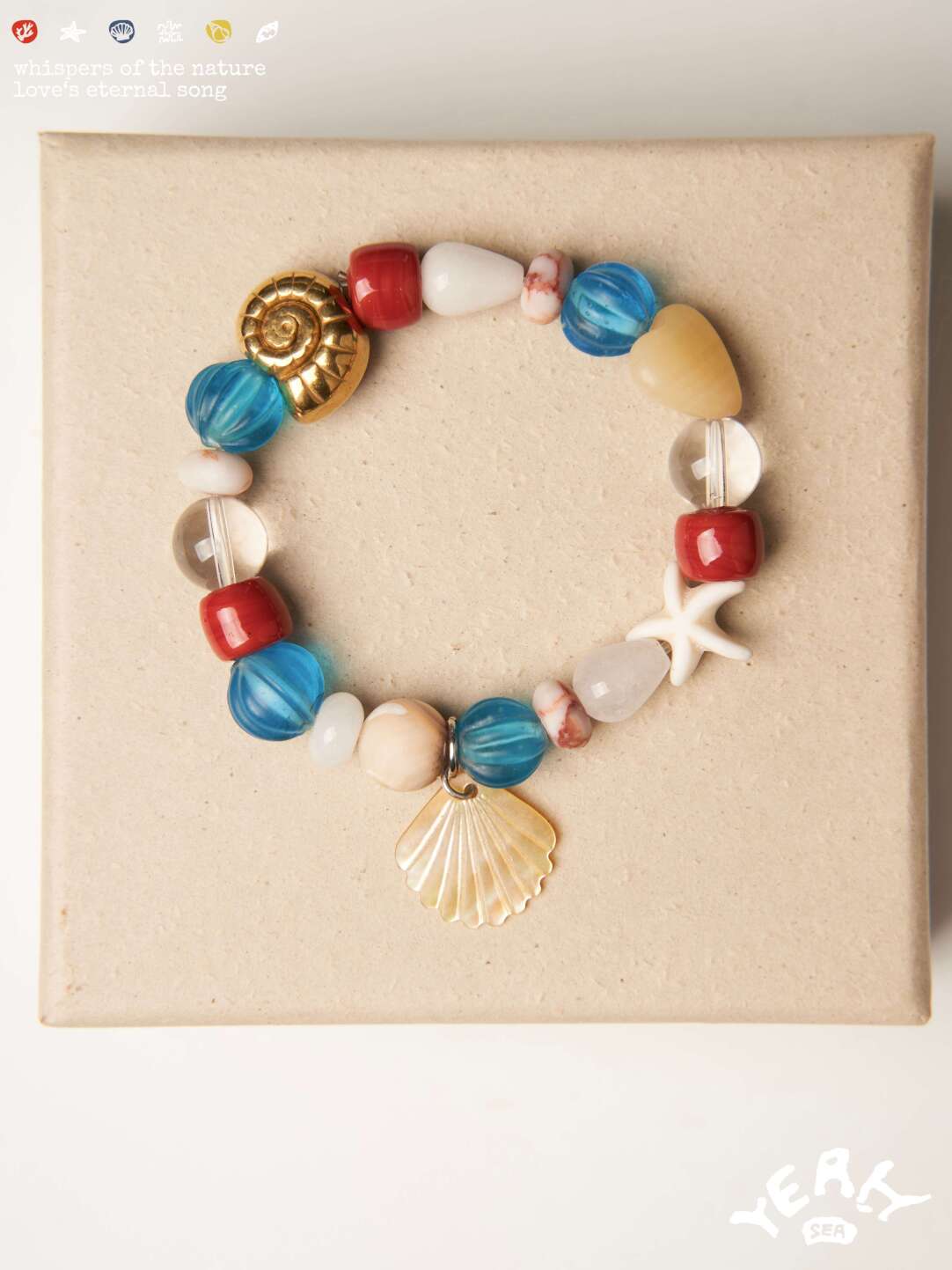 Ocean Beaded Bracelet,Lumivault.