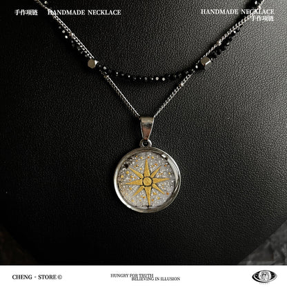 Handmade Painting Elements Double Layered Necklace