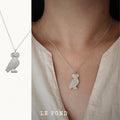 Athena's Owl Silver Necklace,Lumivault.