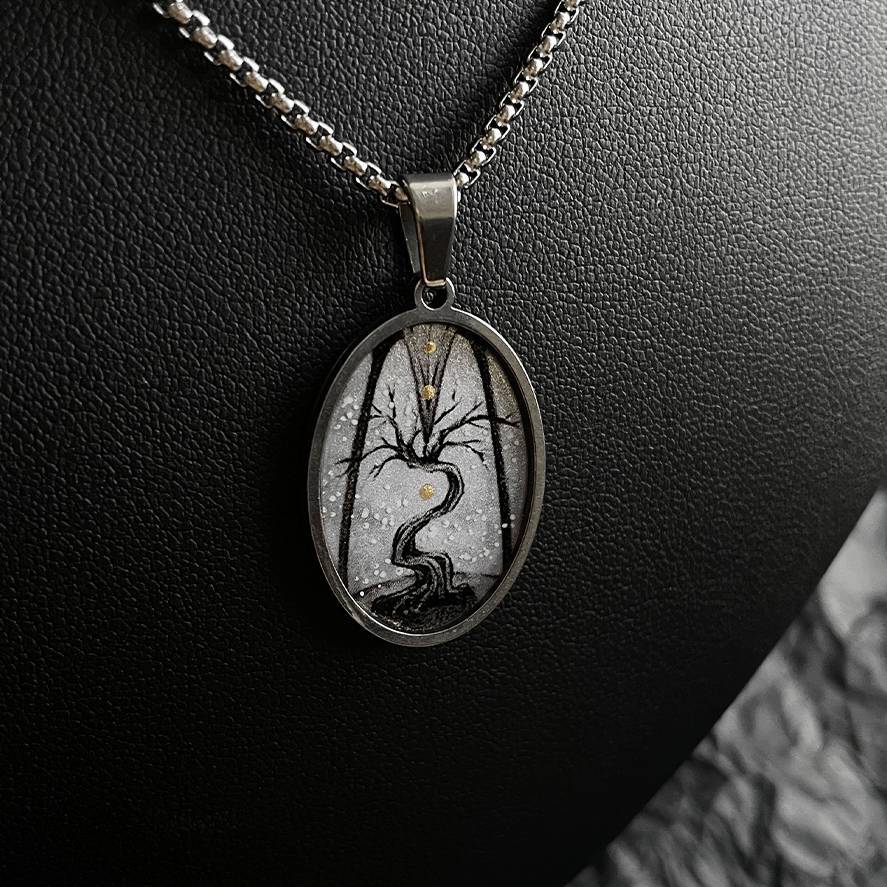 Handmade Painting Elements Necklace